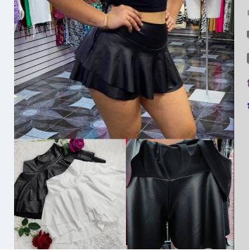 Falda Shorts Látex