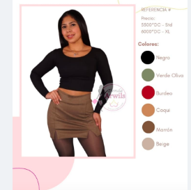 Falda shorts Gamuza