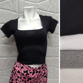 Crop-top cuello cuadrado