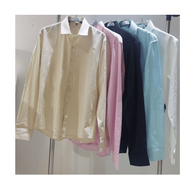 Camisa De Lino y Algodón